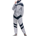 Custom Women Reflective Tracksuit Splicing Tops and Pants Hip Hop Club Festival Outfit Tracksuit 2piece Set Woman